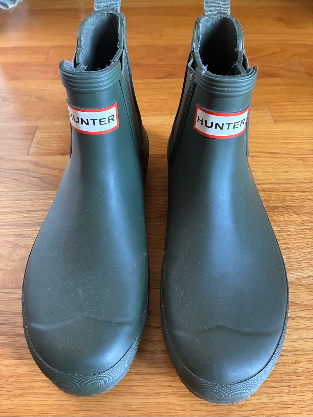 Hunter Kids Olive Green Chelsea Rain Boots